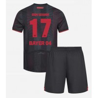 Billiga Bayer Leverkusen Eliesse Ben Seghir #17 Barnkläder Hemma fotbollskläder till baby 2025-26 Kortärmad (+ Korta byxor)
